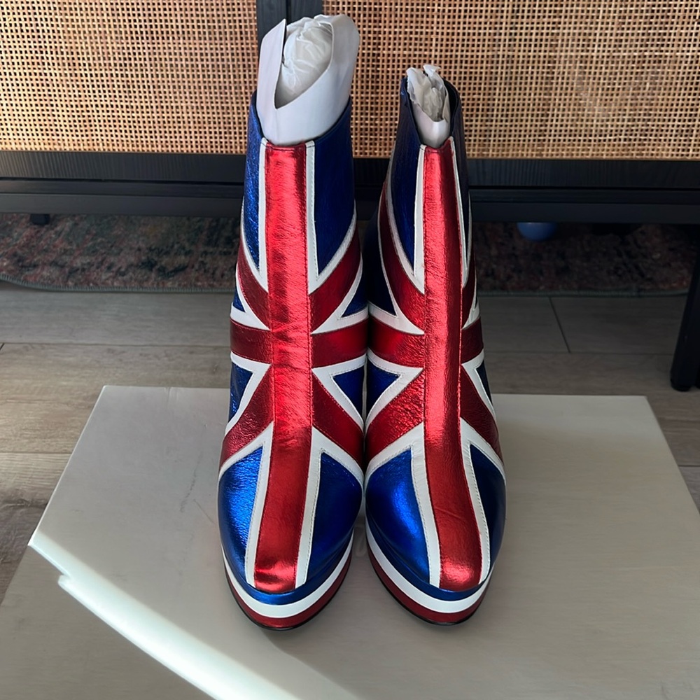Brand New Shelly’s London - Union Jack Platform Booties